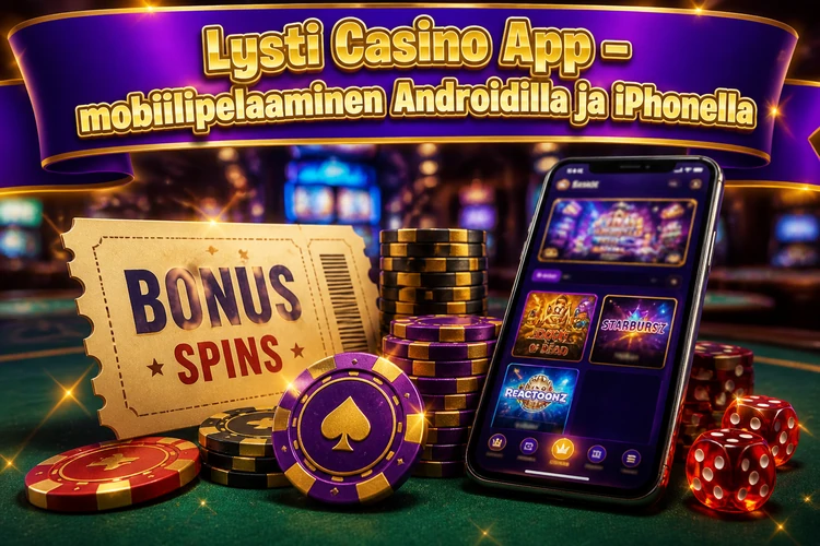 App Lysti Casino - mobiilipelaaminen Androidilla ja iPhonella